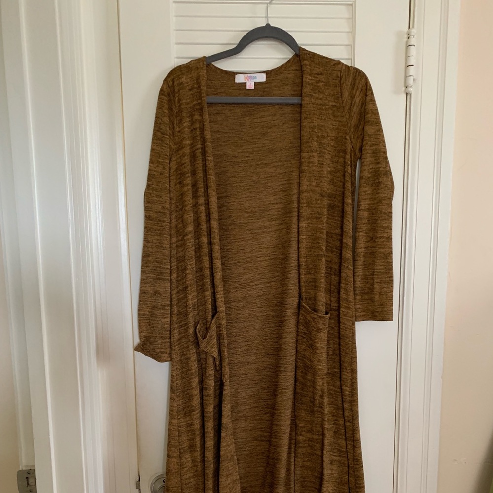 Lularoe Sarah long sweater gold